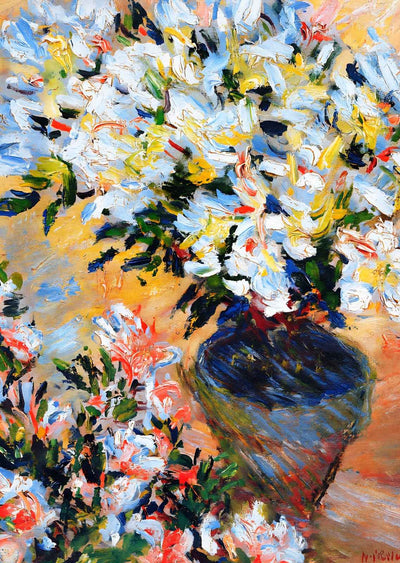 White Azaleas in a Pot (1891) Art Print 1882 Painting by Claude Monet (6 Sizes)
