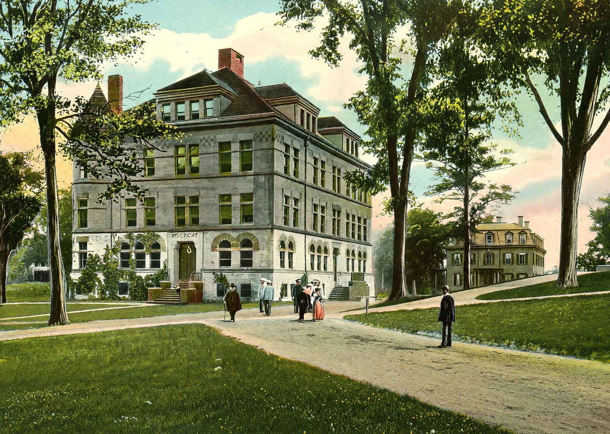 Hopkins Hall, Williamstown, Massachusetts in 1906 Vintage Print (7 Sizes)
