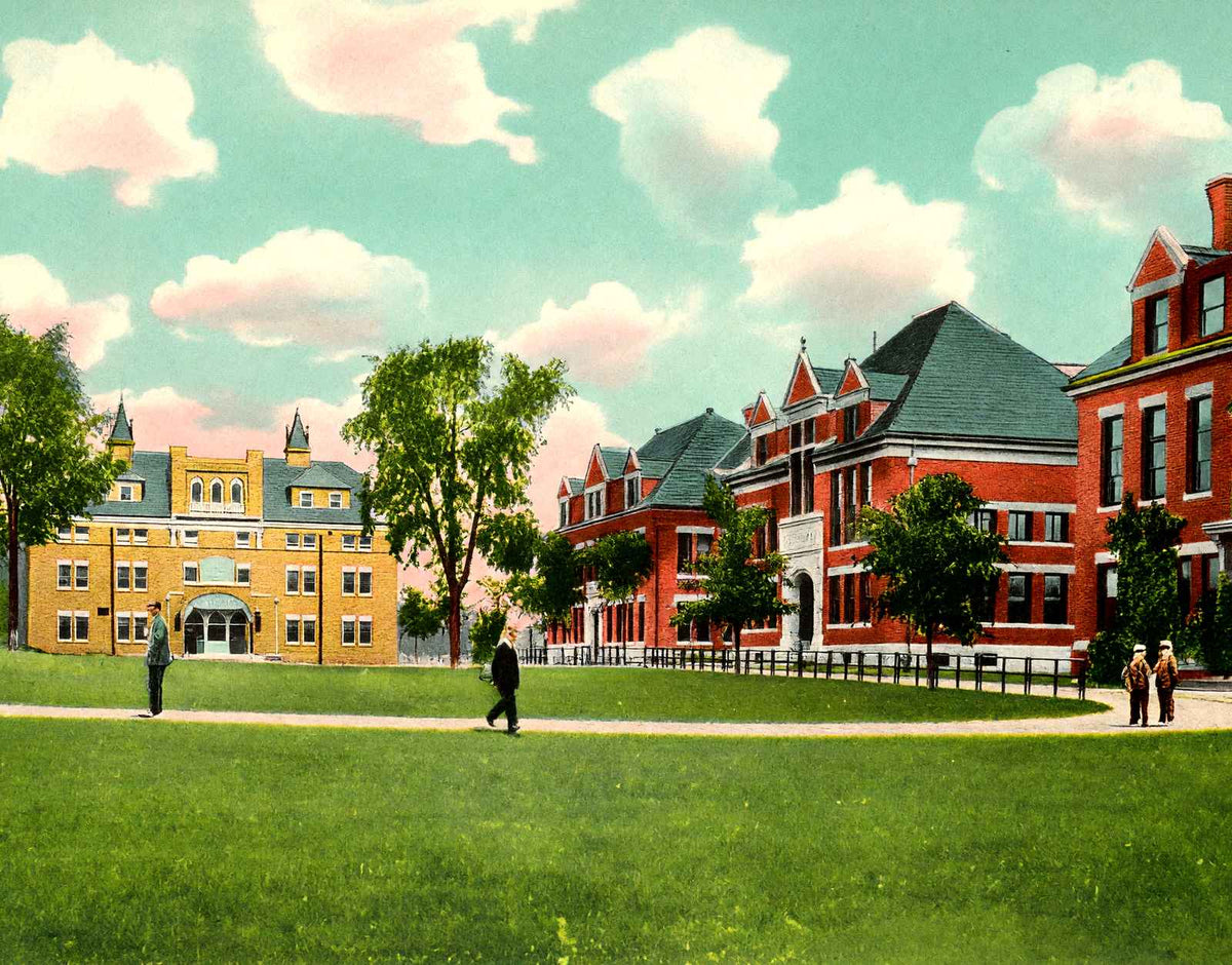 Laboratories and Jesup Hall, Williamstown, MA in 1906 Vintage Print (7 Sizes)