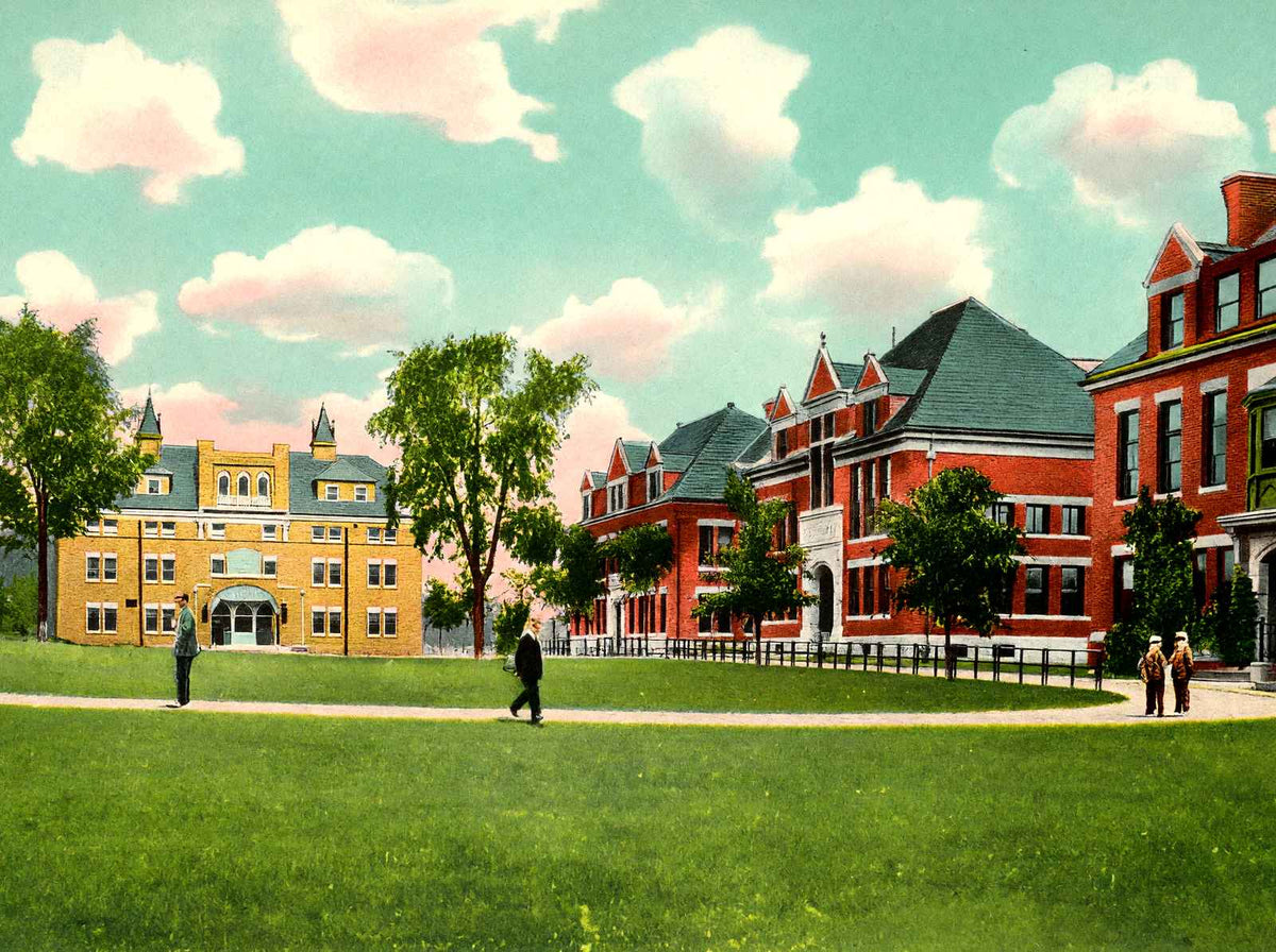 Laboratories and Jesup Hall, Williamstown, MA in 1906 Vintage Print (7 Sizes)