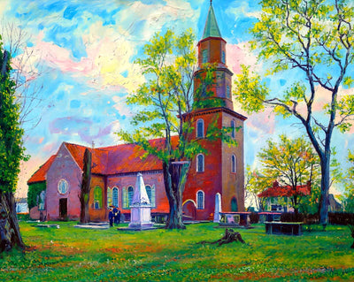 Bruton Parish Church painting