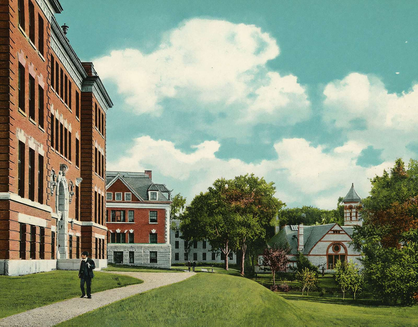 Wilder and Richardson Halls and Rollins Chapel Hanover Vintage Print (7 Sizes)