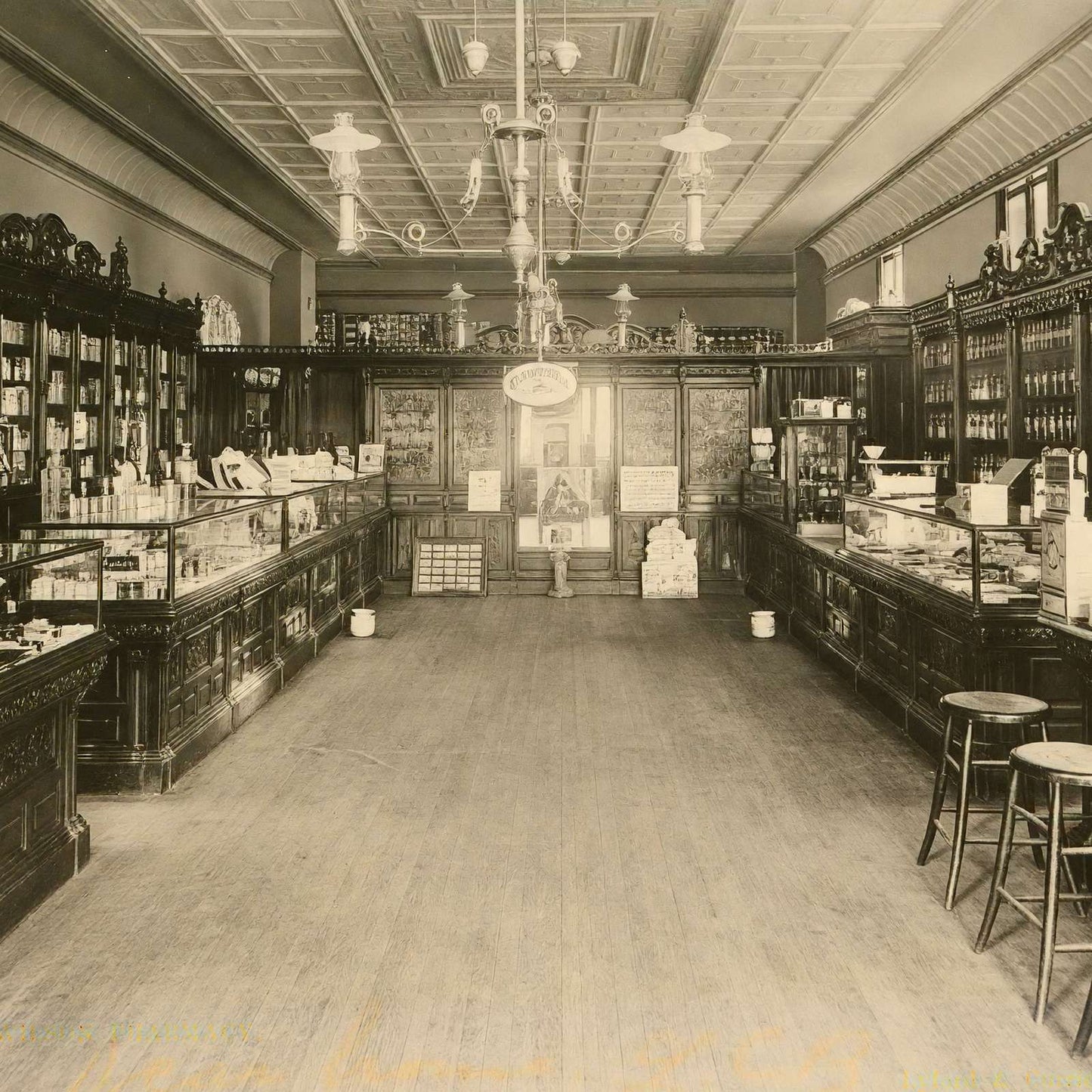 Wilson Pharmacy Berlin NH in 1905 Vintage Print (7 Sizes) - High Quality