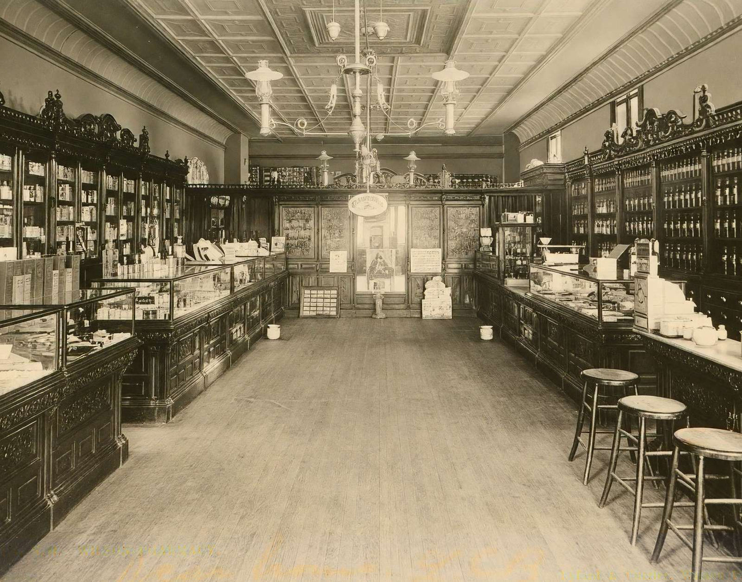 Wilson Pharmacy Berlin NH in 1905 Vintage Print (7 Sizes) - High Quality