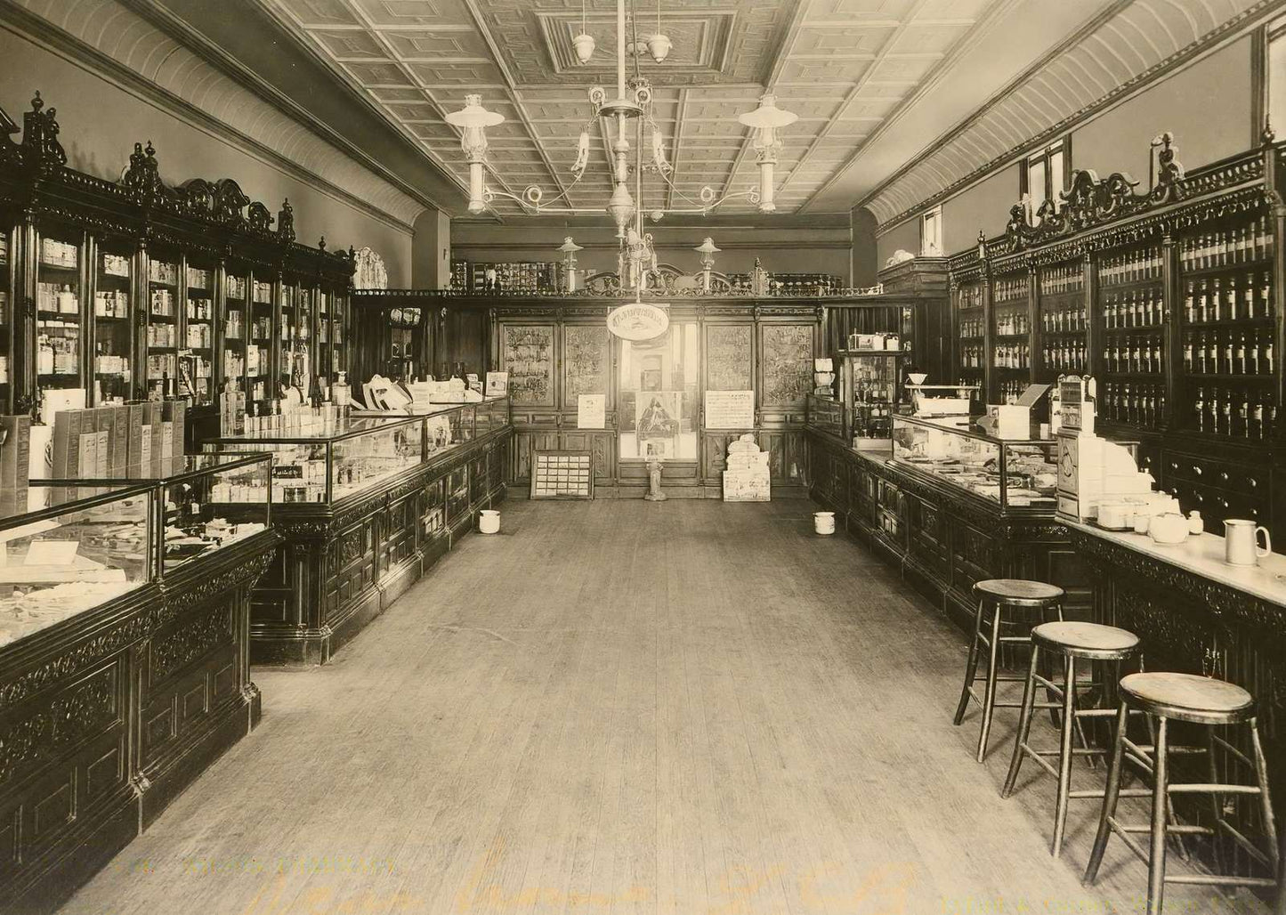 Wilson Pharmacy Berlin NH in 1905 Vintage Print (7 Sizes) - High Quality