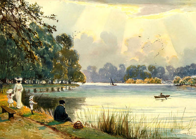 Windsor Royal Park Virginia Water in 1904 Art Print (7 Sizes) - Retouched