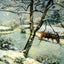 Winter at Montfoucault Fine Art Print 1875 by Camille Pissarro (6 Sizes)