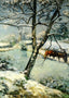 Winter at Montfoucault Fine Art Print 1875 by Camille Pissarro (6 Sizes)