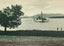 Bay and Mountain from Academy Hill Wolfeboro NH in 1906 Vintage Print