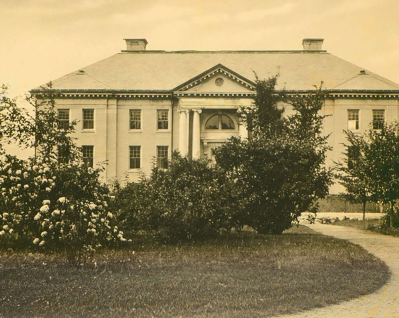 Wolfboro N Brewster Free Academy in 1906 vintage photo