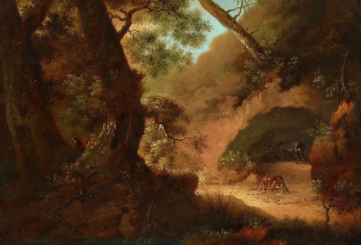 Wolves in the Forest in Front of a Cave Art Print 1798 by Friedrich (6 Sizes)