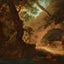 Wolves in the Forest in Front of a Cave art print by Caspar David Friedrich (1798)