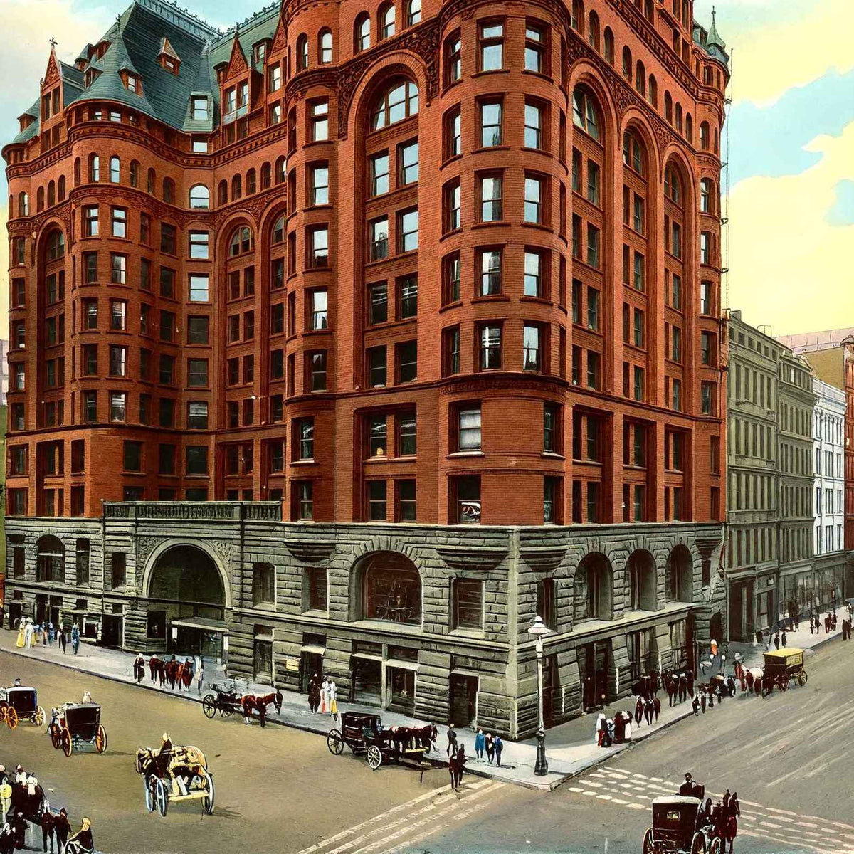 Woman's Temple Chicago in 1905 Vintage Print (7 Sizes) - Enhanced
