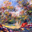 Woman in a Landscape Painting by Pierre-Auguste Renoir Fine Art Print (6 Sizes)