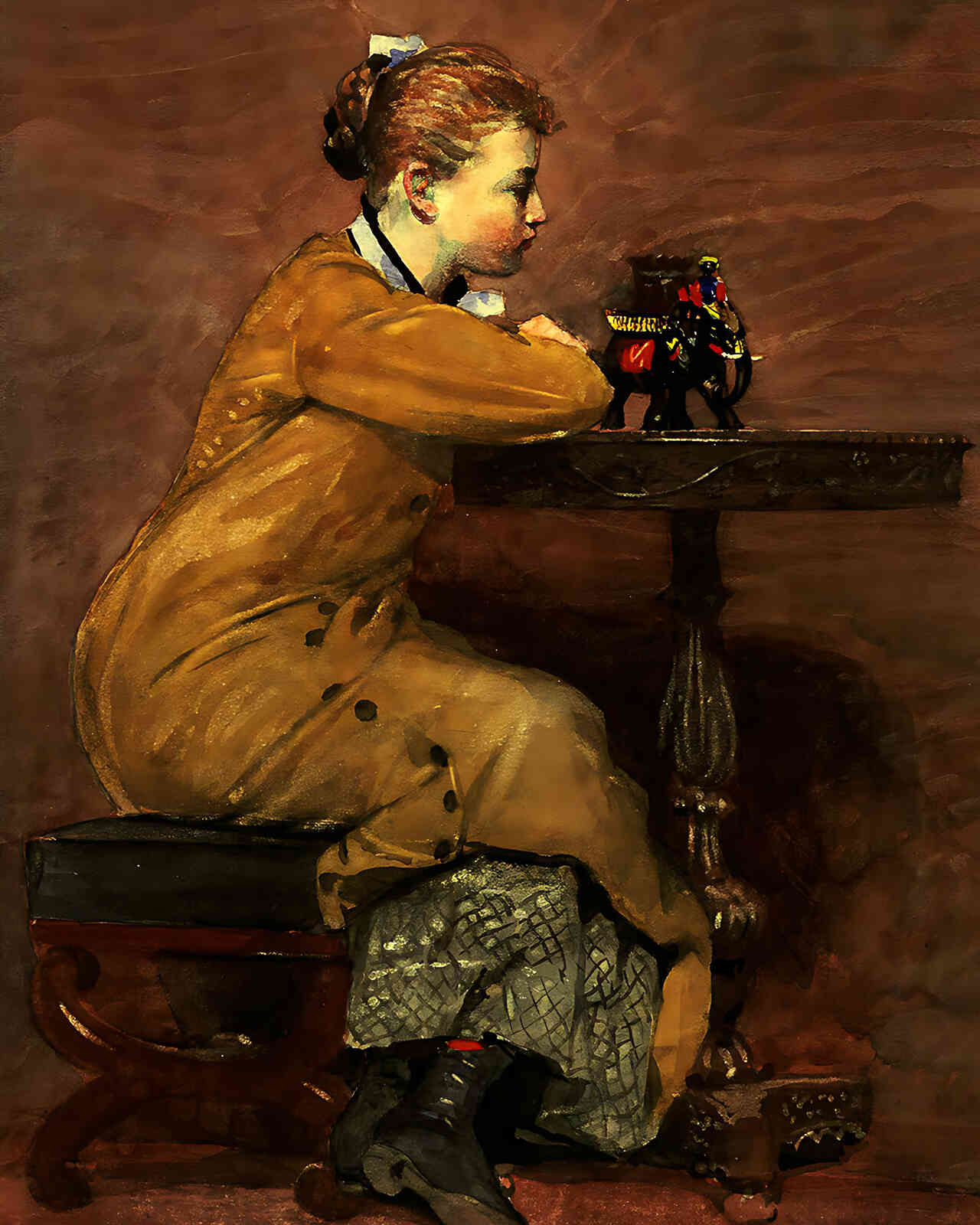 Woman and Elephant Painting by Winslow Homer 8x10" Art Print Archival Paper
