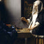 Woman Holding a Balance 1665 Painting by Johannes Vermeer Art Print (6 Sizes)