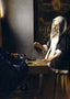 Woman Holding a Balance 1665 Painting by Johannes Vermeer Art Print (6 Sizes)