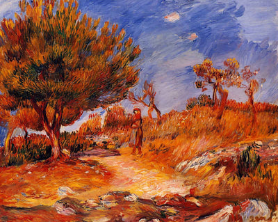 Woman Under a Tree art print by Pierre-Auguste Renoir (1883)
