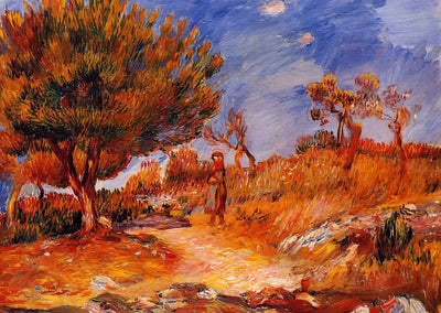 Woman Under a Tree Fine Art Print 1883 by Pierre-Auguste Renoir (6 Sizes)