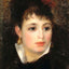 Woman with a Rose Art Print 1876 Painting by Pierre-Auguste Renoir (6 Sizes)