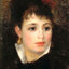 Woman with a Rose Art Print 1876 Painting by Pierre-Auguste Renoir (6 Sizes)