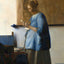 Woman Reading a Letter (Woman in Blue Reading a Letter) 1663 Art Print (6 Sizes)