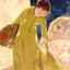 Woman Standing, Holding a Fan Art Print 1879 Painting by Mary Cassatt (6 Sizes)