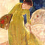 Woman Standing, Holding a Fan Art Print 1879 Painting by Mary Cassatt (6 Sizes)