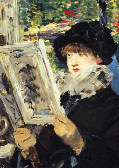 Woman Reading 1879 Painting by Edouard Manet Art Print (6 Sizes) - Restored