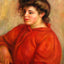 Woman in a Red Blouse art print by Pierre-Auguste Renoir (1908)