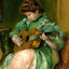 Woman with a Guitar Art Print 1897 Painting by Pierre-Auguste Renoir (6 Sizes)