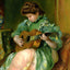 Woman with a Guitar painting by Pierre-Auguste Renoir (1897)