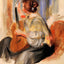 Woman with Guitar art print by Pierre-Auguste Renoir