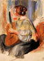 Woman with Guitar Fine Art Print Painting by Pierre-Auguste Renoir (6 Sizes)
