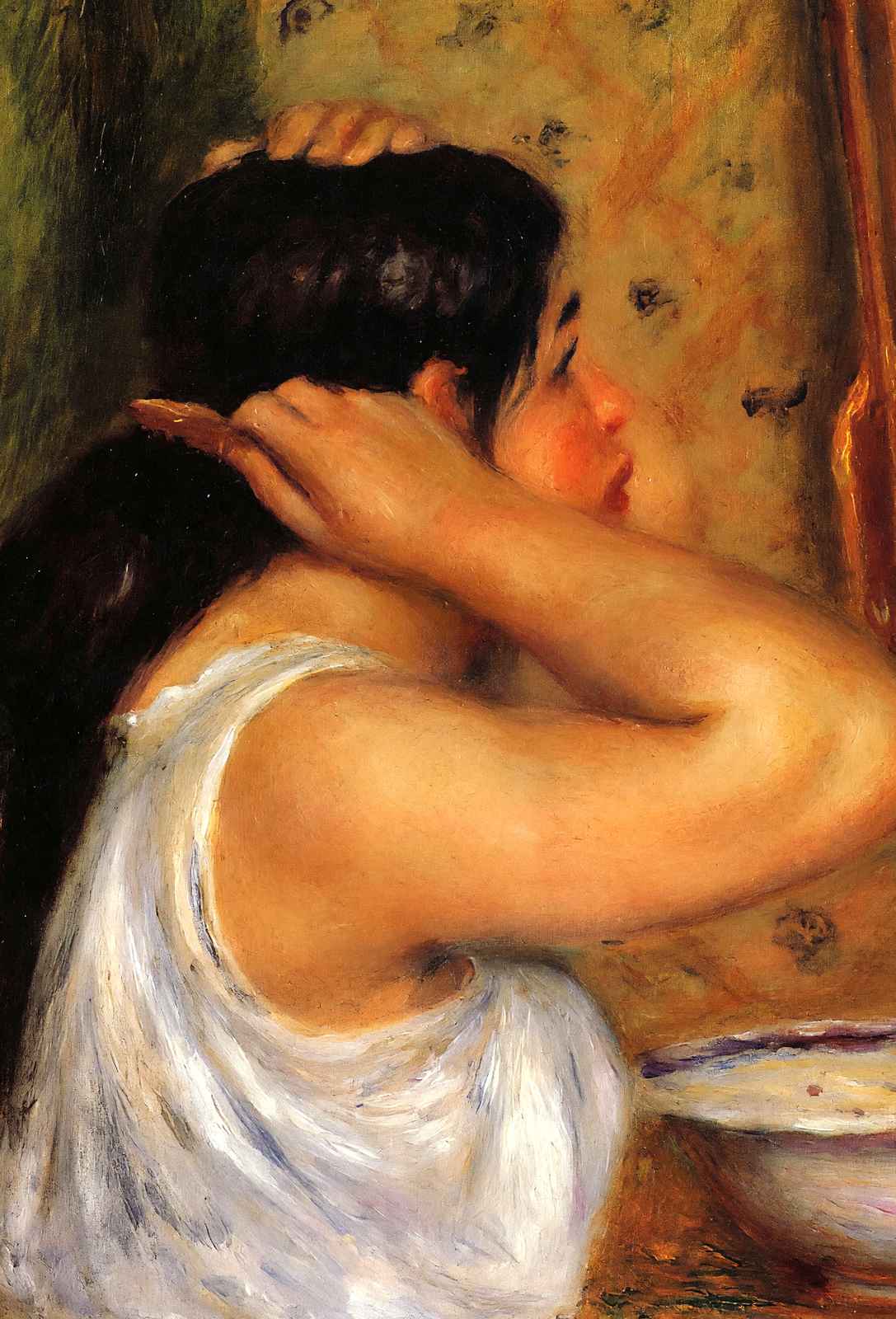 Woman Combing Her Hair 1908 by Pierre-Auguste Renoir Art Print (6 Sizes)