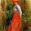 Woman in a Landscape Fine Art Print Painting by Pierre-Auguste Renoir (6 Sizes)
