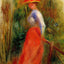 Woman in a Landscape Fine Art Print Painting by Pierre-Auguste Renoir (6 Sizes)