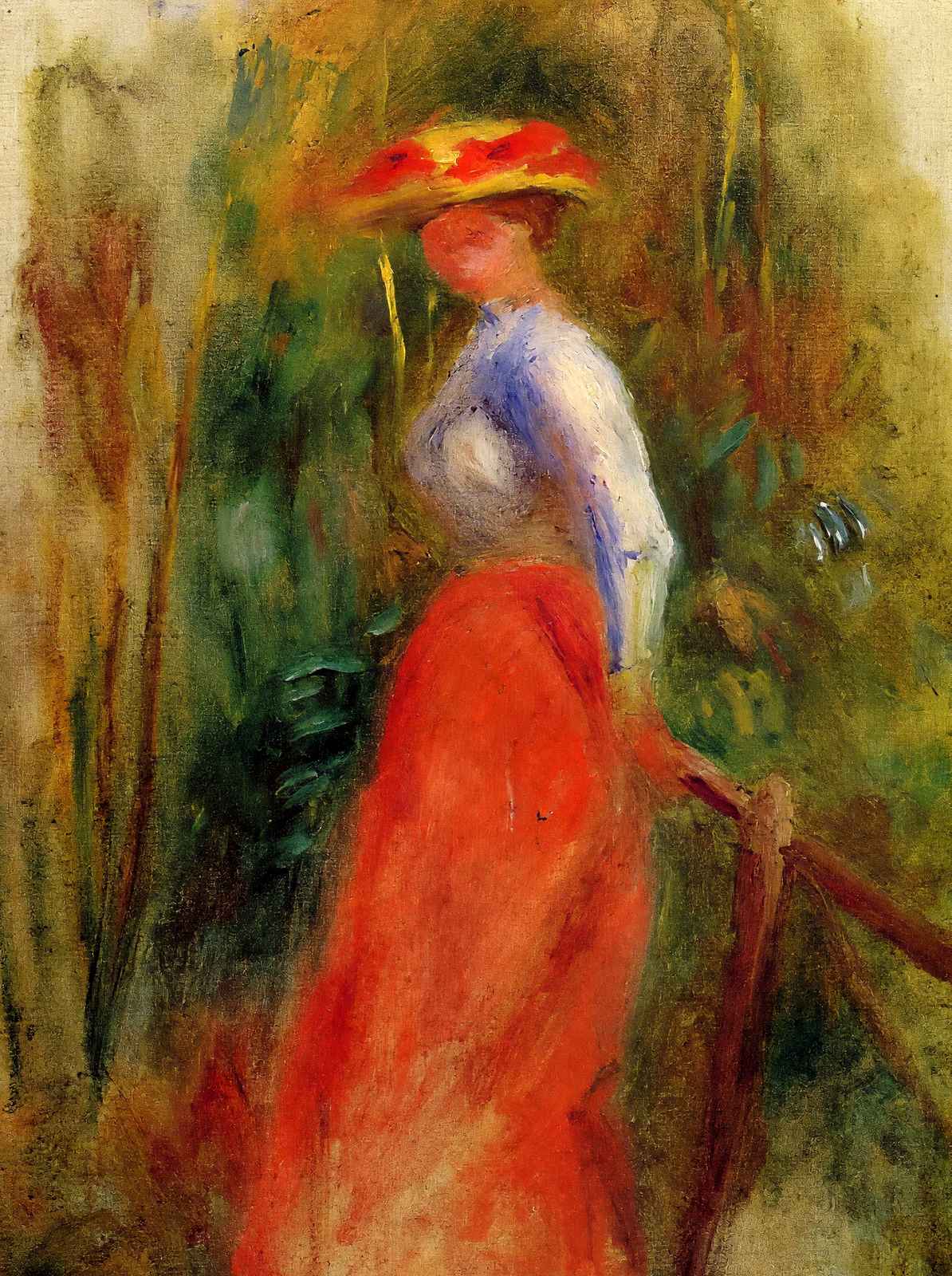 Woman in a Landscape Fine Art Print Painting by Pierre-Auguste Renoir (6 Sizes)