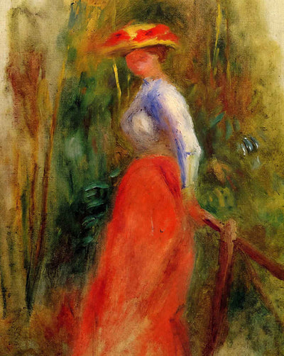 Woman in a Landscape fine art print by Pierre-Auguste Renoir
