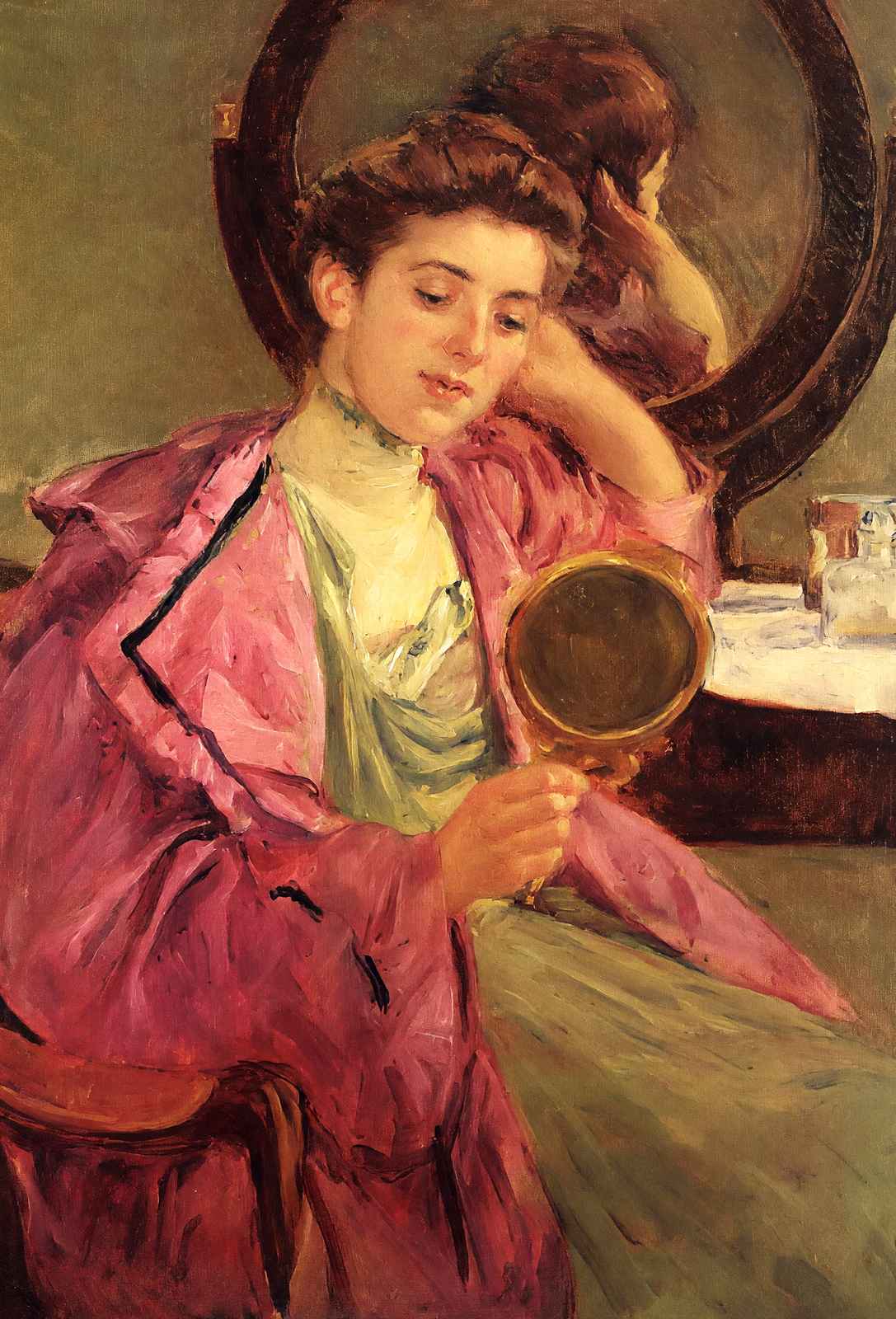 Woman at Her Toilette Art Print 1909 Painting by Mary Cassatt (6 Sizes)