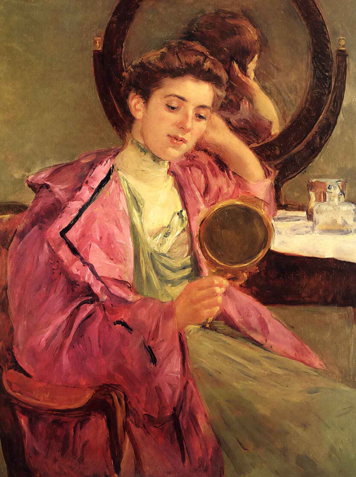 Woman at Her Toilette Art Print 1909 Painting by Mary Cassatt (6 Sizes)
