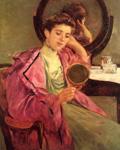 Woman at Her Toilette painting print by Mary Cassatt (1909)