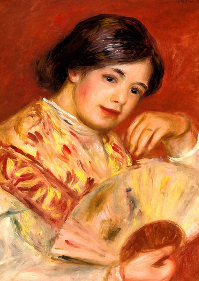 Woman with a Fan 1906 Painting by Pierre-Auguste Renoir Art Print (6 Sizes)