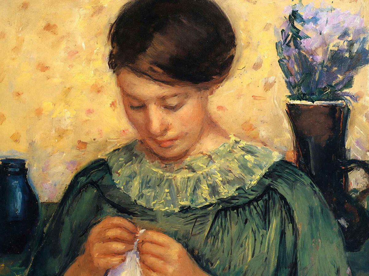 Woman Sewing 1914 Painting by Mary Cassatt Art Print (6 Sizes) - Archival Paper