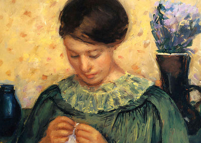 Woman Sewing 1914 Painting by Mary Cassatt Art Print (6 Sizes) - Archival Paper