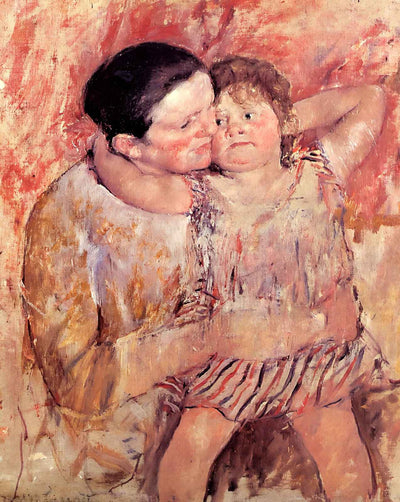 Woman and Child fine art print by Mary Cassatt (1888)