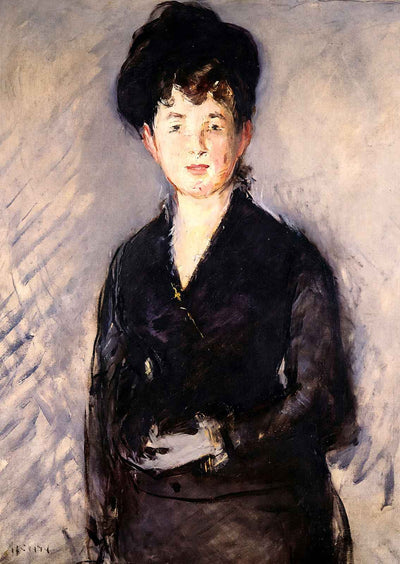 Woman with a Gold Pin Art Print 1879 Painting by Edouard Manet (6 Sizes)