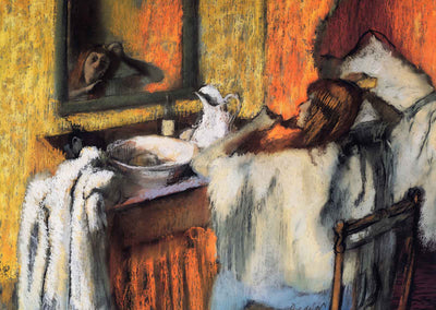 Woman at Her Toilette Art Print 1900 Painting by Edgar Degas (6 Sizes)