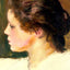 Woman`s Head 1887 Painting by Pierre-Auguste Renoir Art Print (6 Sizes)