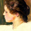 Woman`s Head 1887 Painting by Pierre-Auguste Renoir Art Print (6 Sizes)